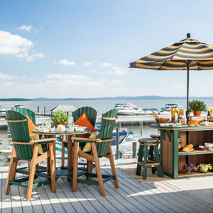 大湾对抗美国再生塑料椅子和桌子万博体育登陆